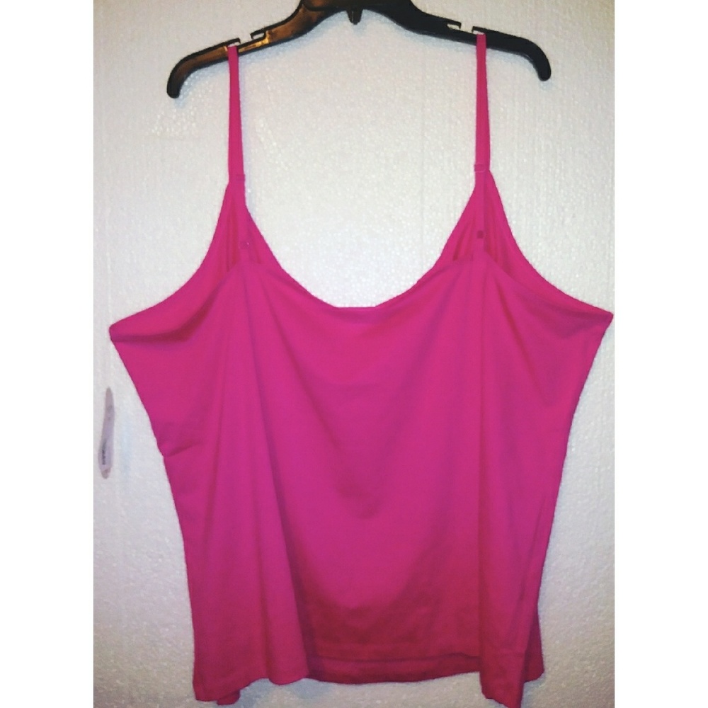 3/$25 Boutique + Malibu Pink Camisole Top 5X - Picture 5 of 6